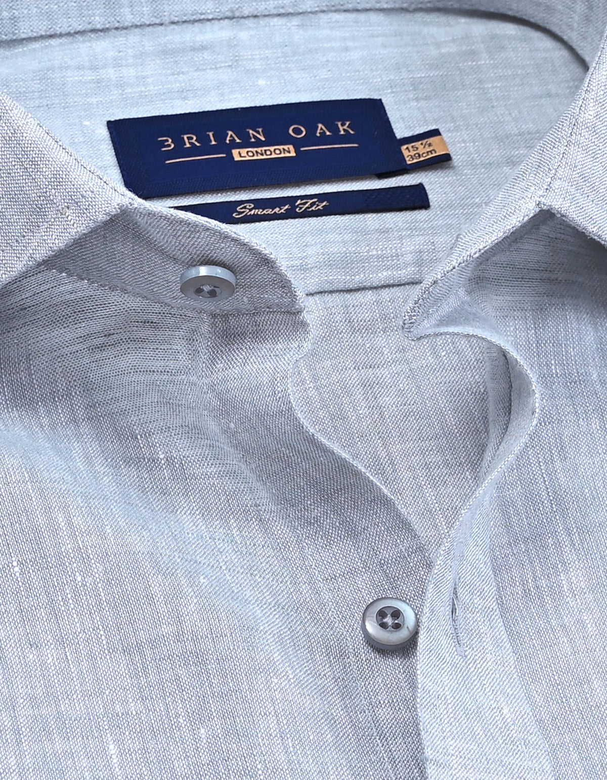 Men's Pure Linen Shirt - Light Grey