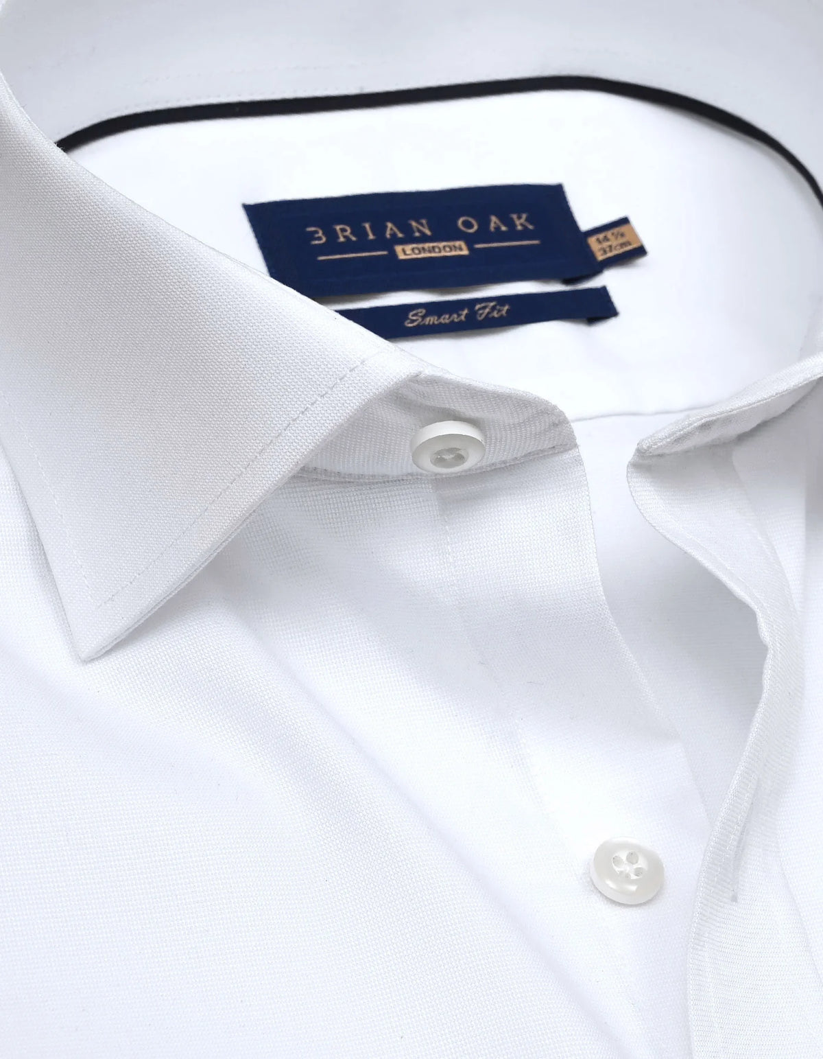 Men's White Self Textured Formal Shirt