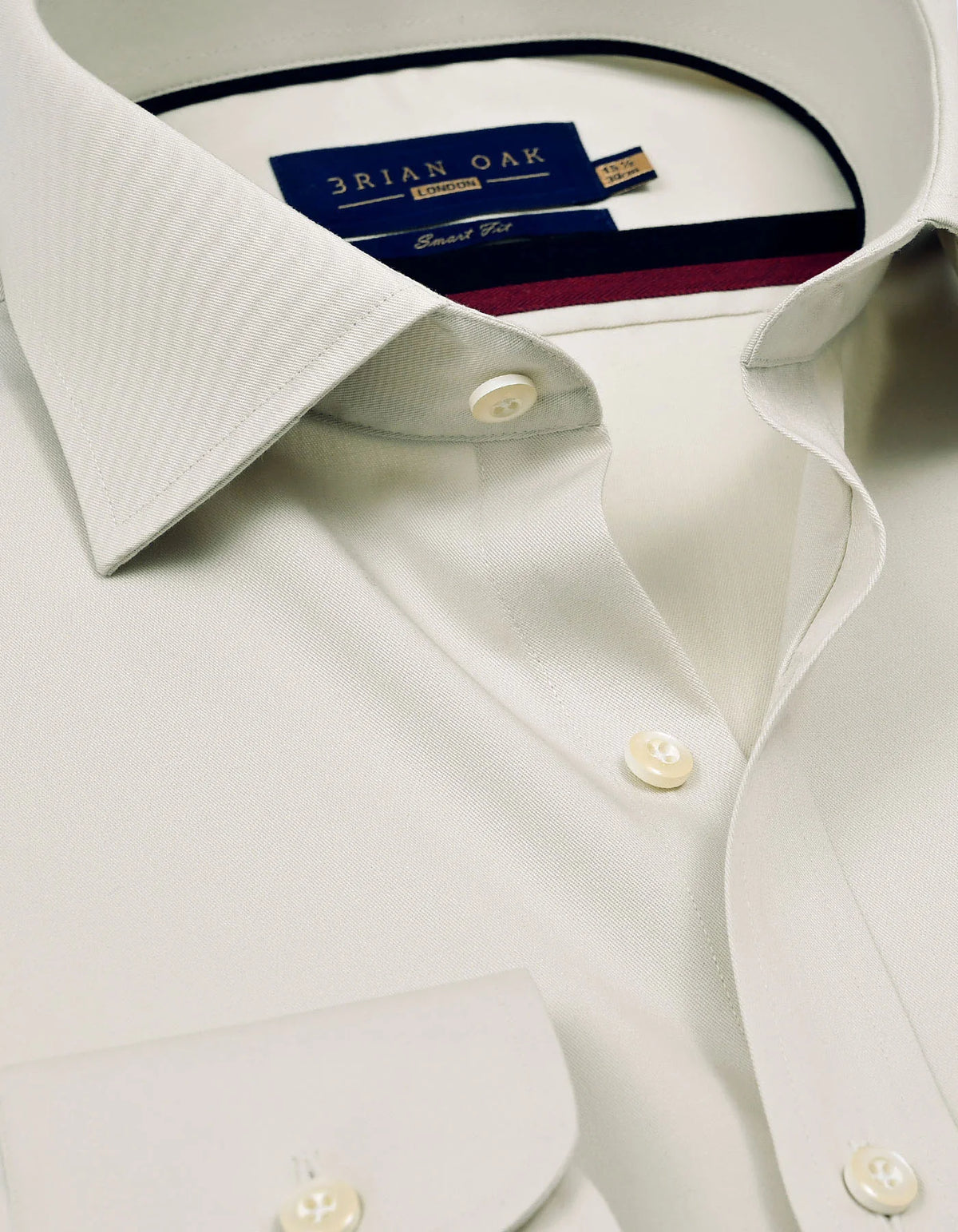 Men's Easy Iron Beige Dress Shirt