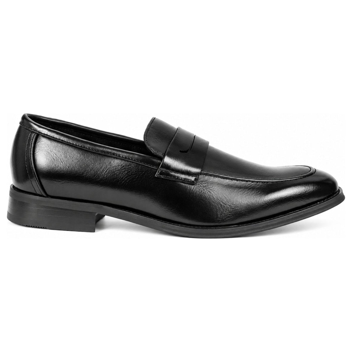 Men's Classic Vegan Leather Slip-On Saddle Strap Loafers