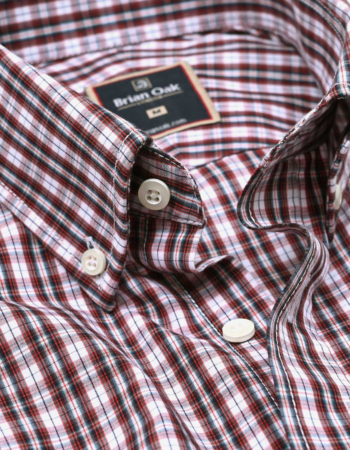 Men's Maroon Smart Fit Casual Check Shirt