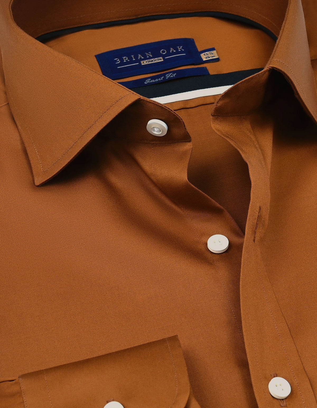 Men's Light Brown Satin Dress Shirt