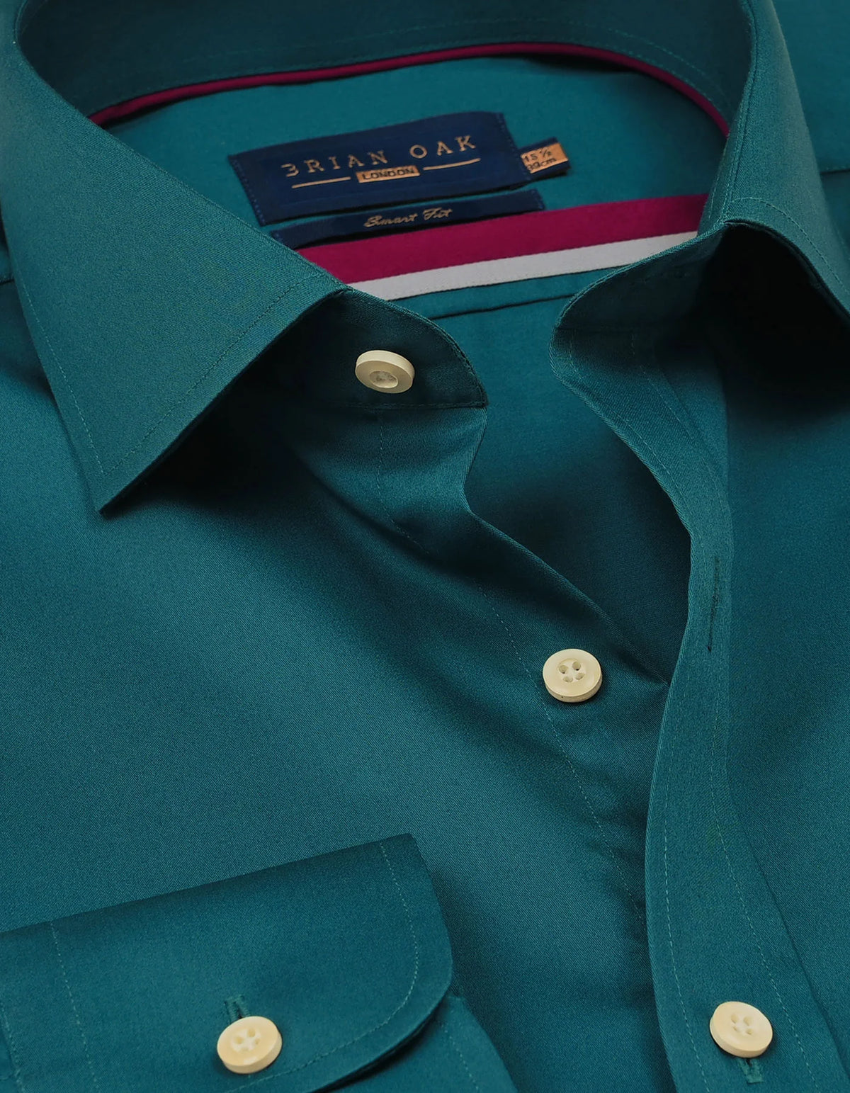 Men's Rich Teal Satin Dress Shirt