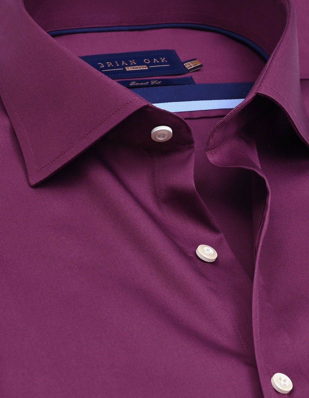 Men's Smart Fit Plum Satin Dress Shirt