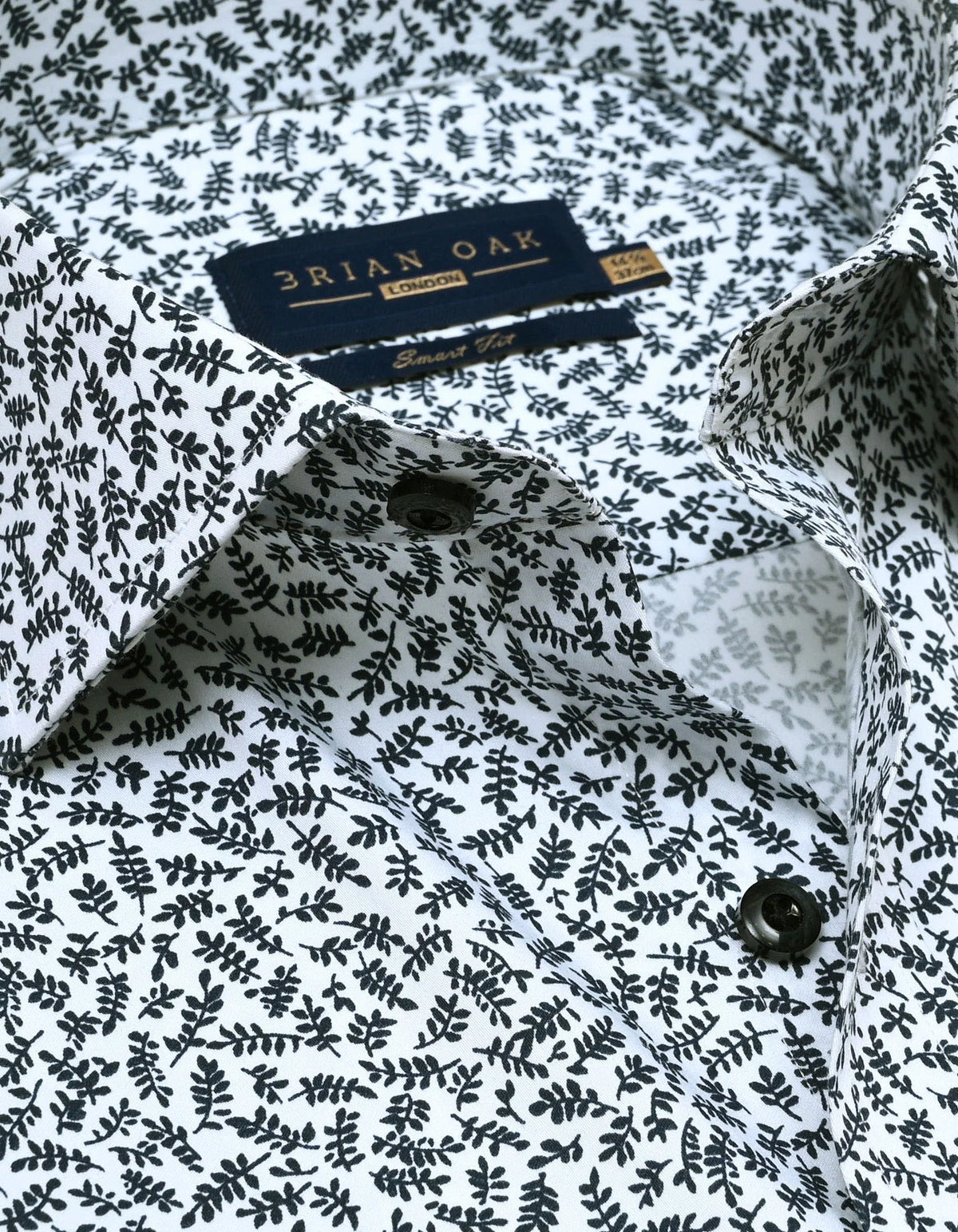 Men's Easy Care Patterned Shirt - White