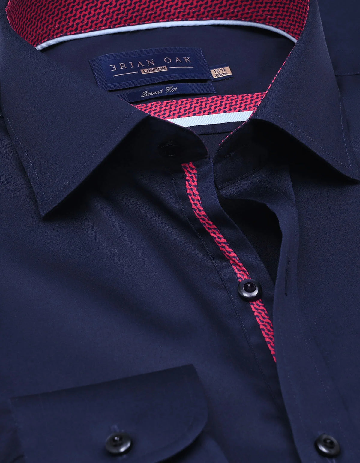 Men's Navy Designer Satin Dress Shirt