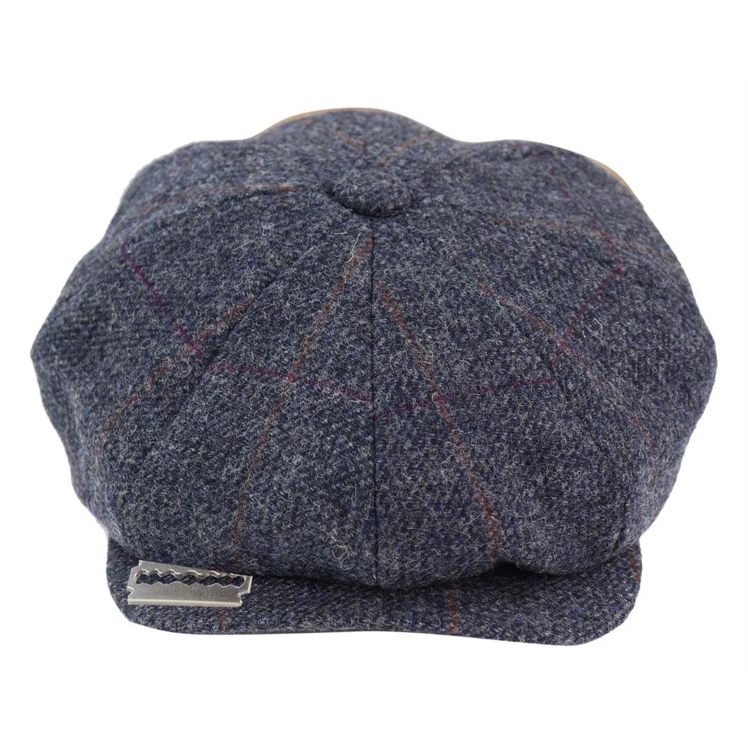 Mens Tweed Newsboy Peaky Blinder Baker Boy Razor Flat Cap Check Hat 8 Panel - Knighthood Store