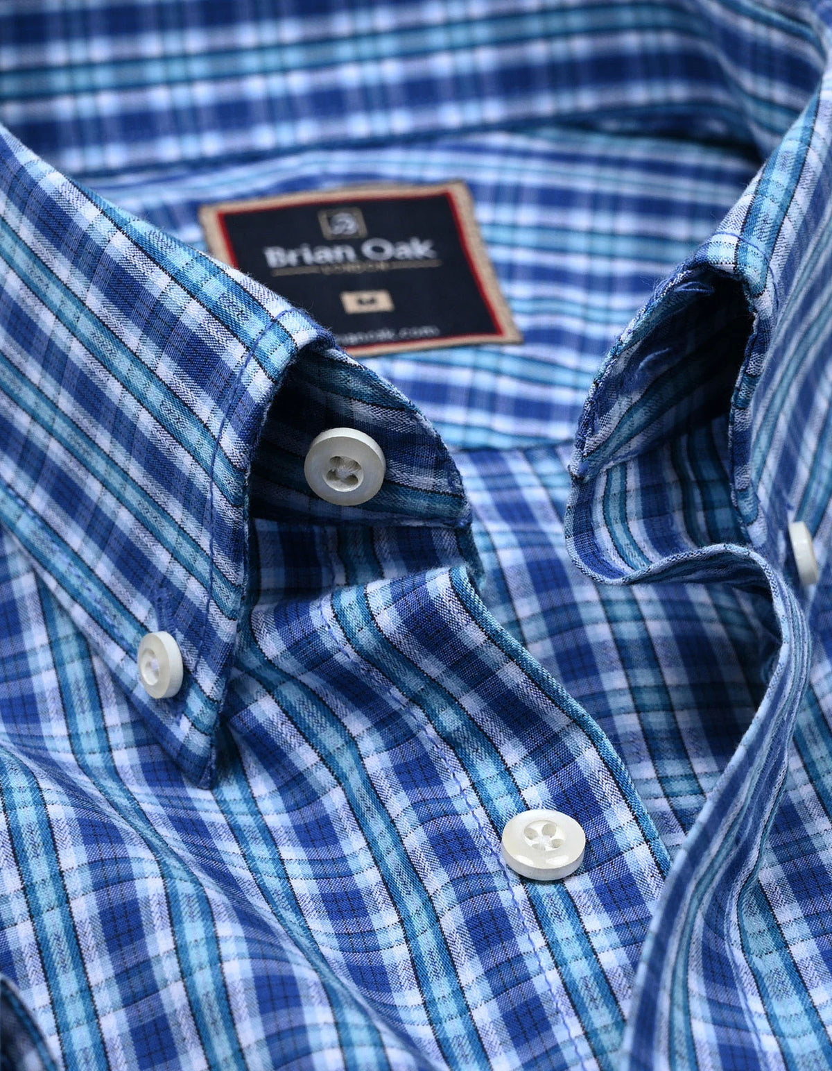 Men's Sky Blue Casual Check Shirt