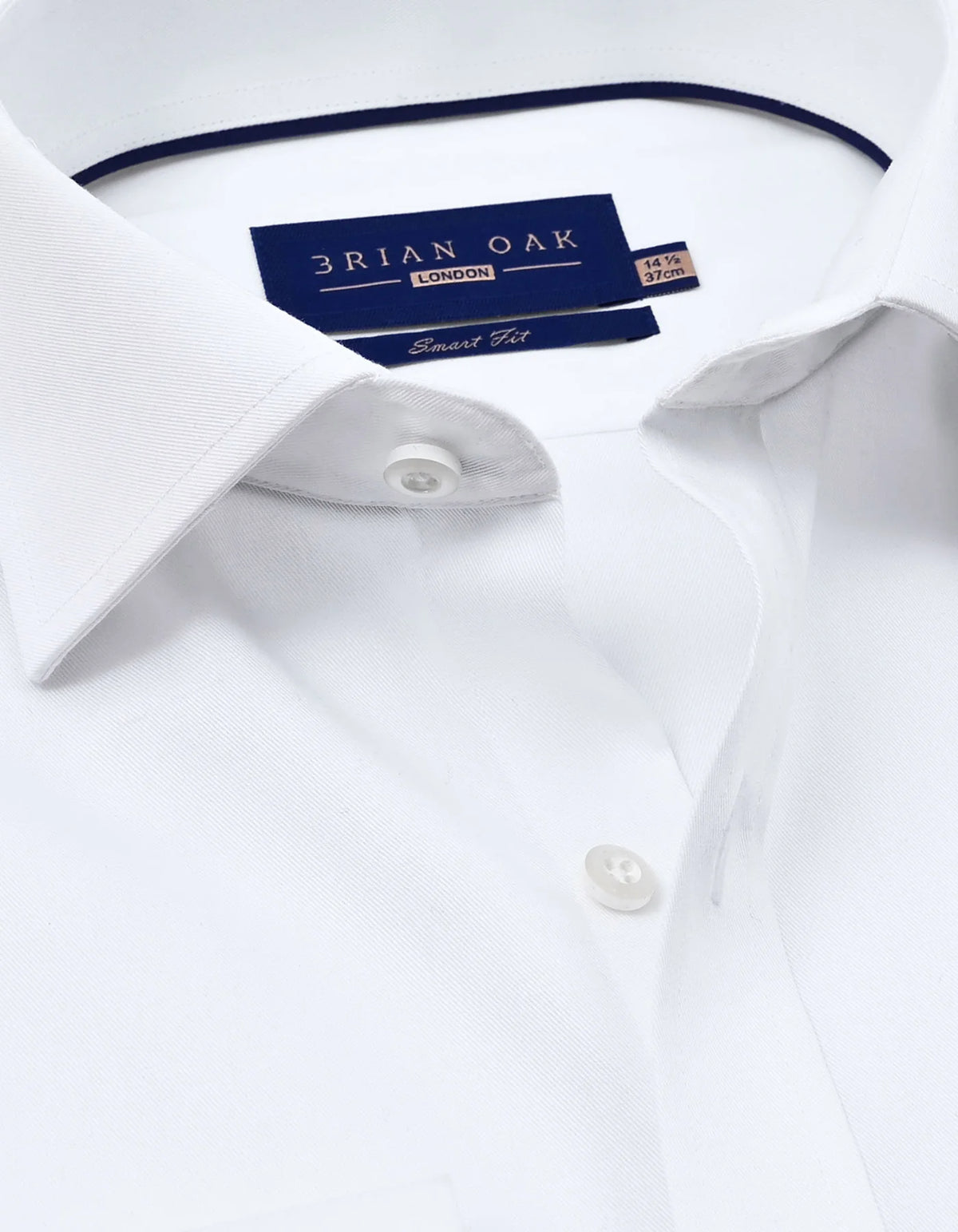 Men's Easy Care White Twill Shirt