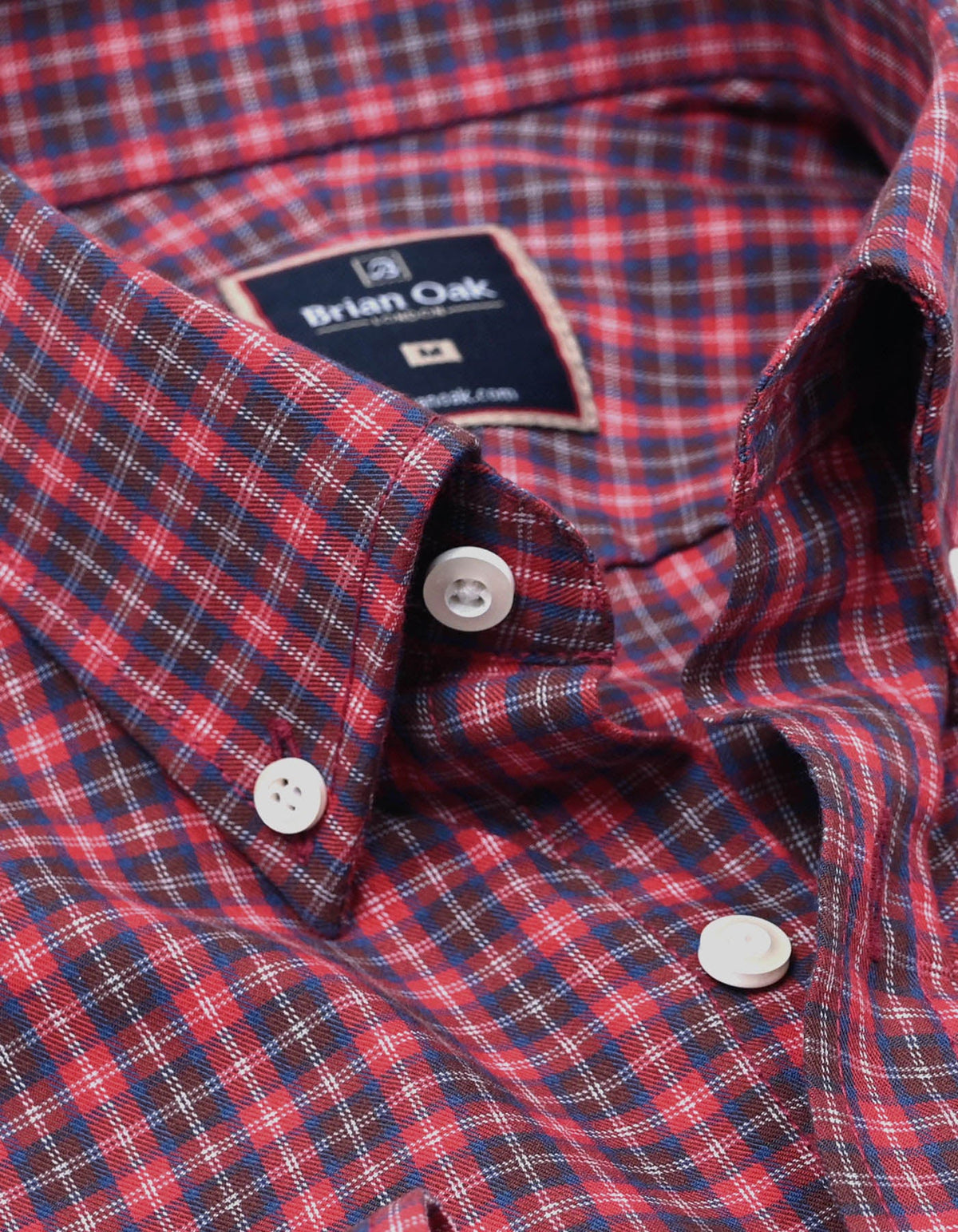 Men's Easy Care Casual Red Check Shirt