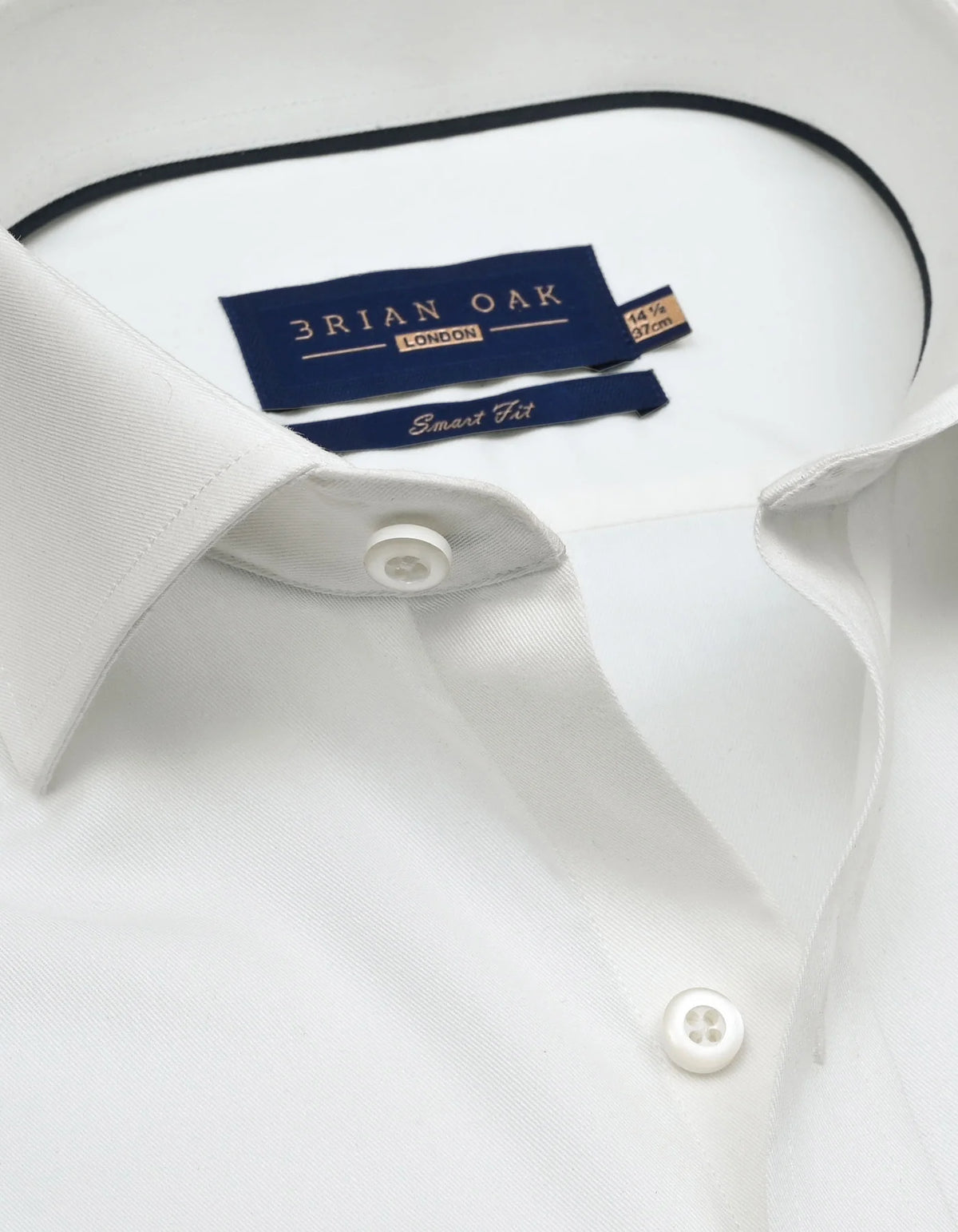 Men's Luxury Off White Twill Shirt