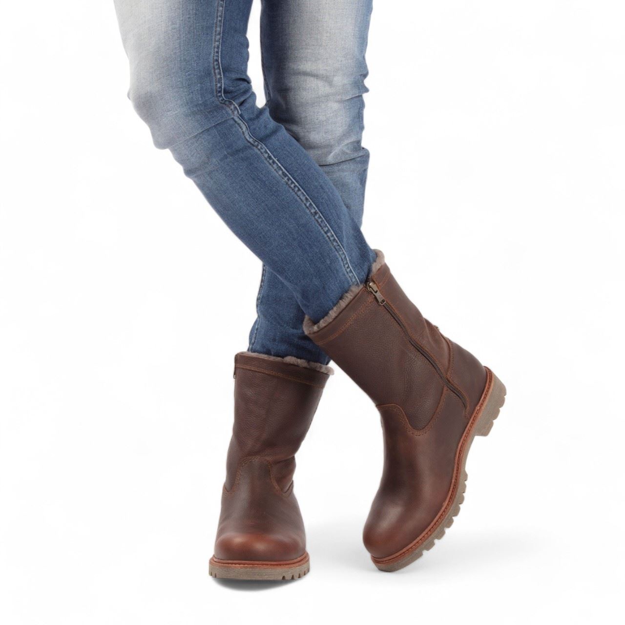 Fedro C10 - Men's Brown Waterproof Leather Biker Boots