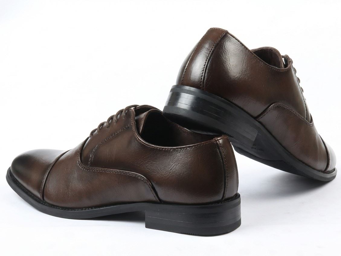 Men’s Classic Cap-Toe Oxford Lace-Up Formal Shoes