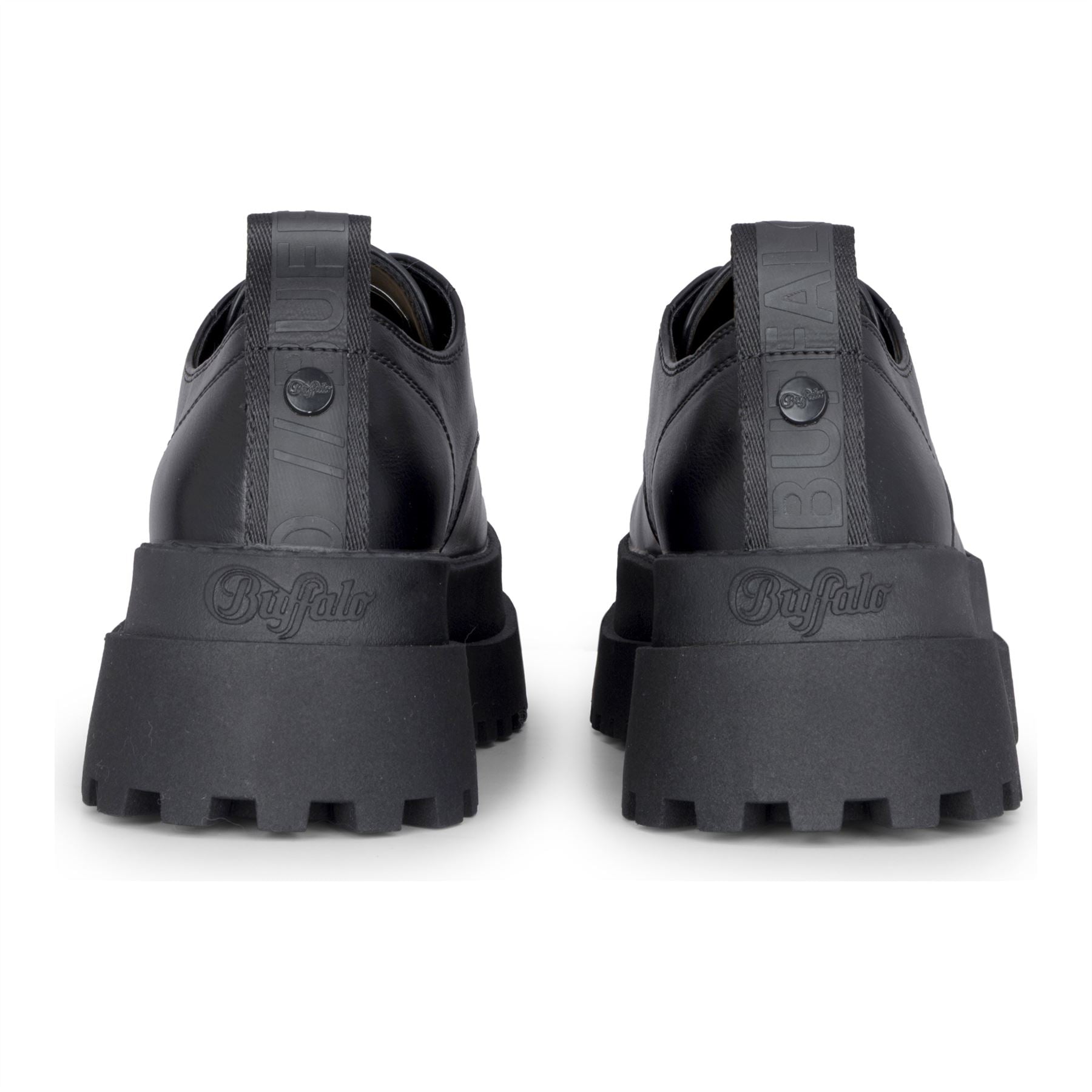 PLUTO LACE UP - Women’s Black Lace-Up Platform Shoes