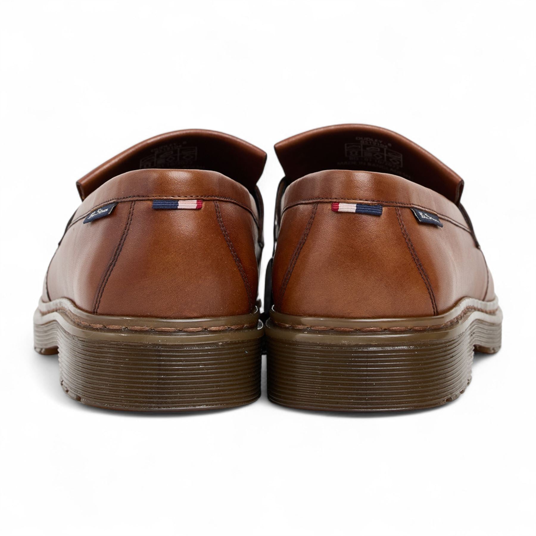 Men's Tan Brown Leather Chunky Sole Tassel Loafer Shoes