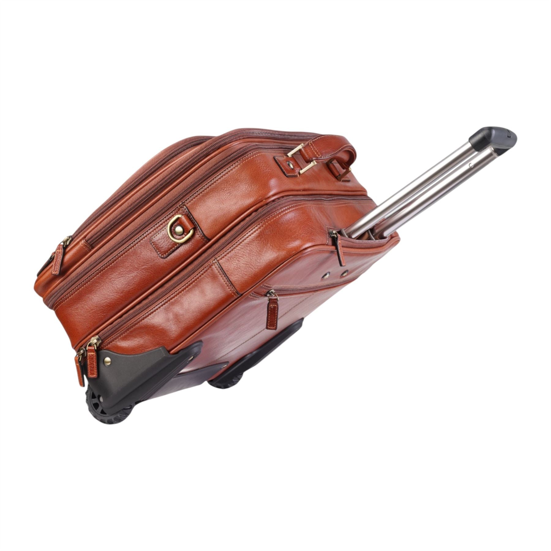 Nomad - Genuine Leather Wheeled Briefcase Trolley Case