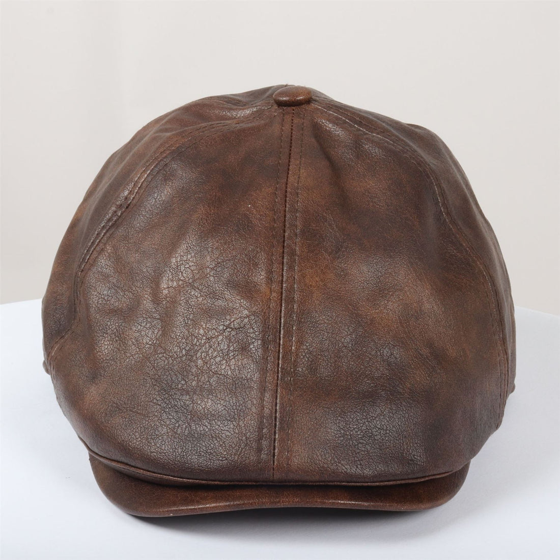 Men's Flat Cap PU Leather Blinders Newsboy Gatsby Duckbill Hat