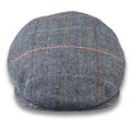 Men's Flat Cap Wool Blend Tweed Herringbone Check Gatsby Ivy Del Boy Newsboy Hat - Knighthood Store