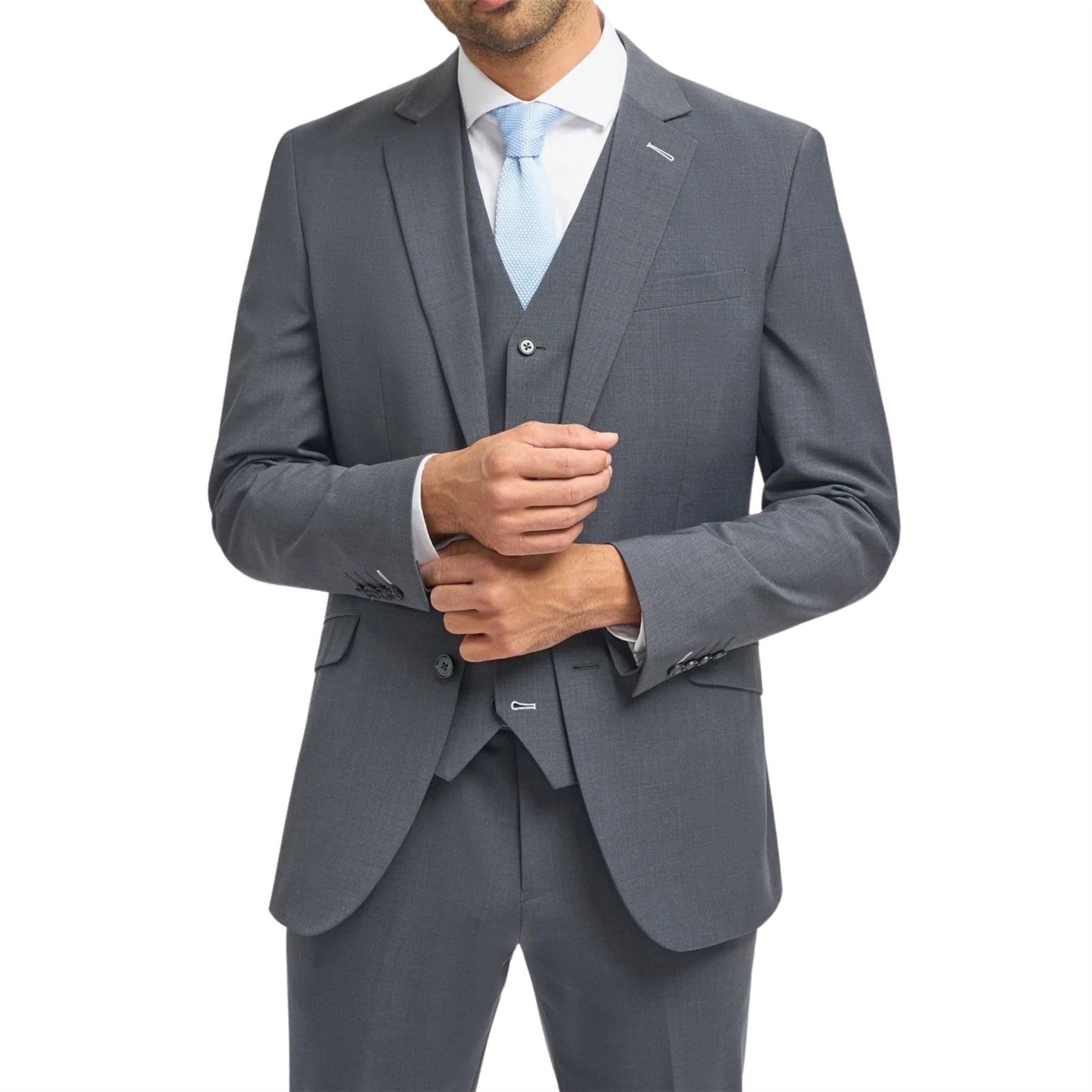 Men's Blazer Charcoal Tailored Fit Formal Suit Jacket