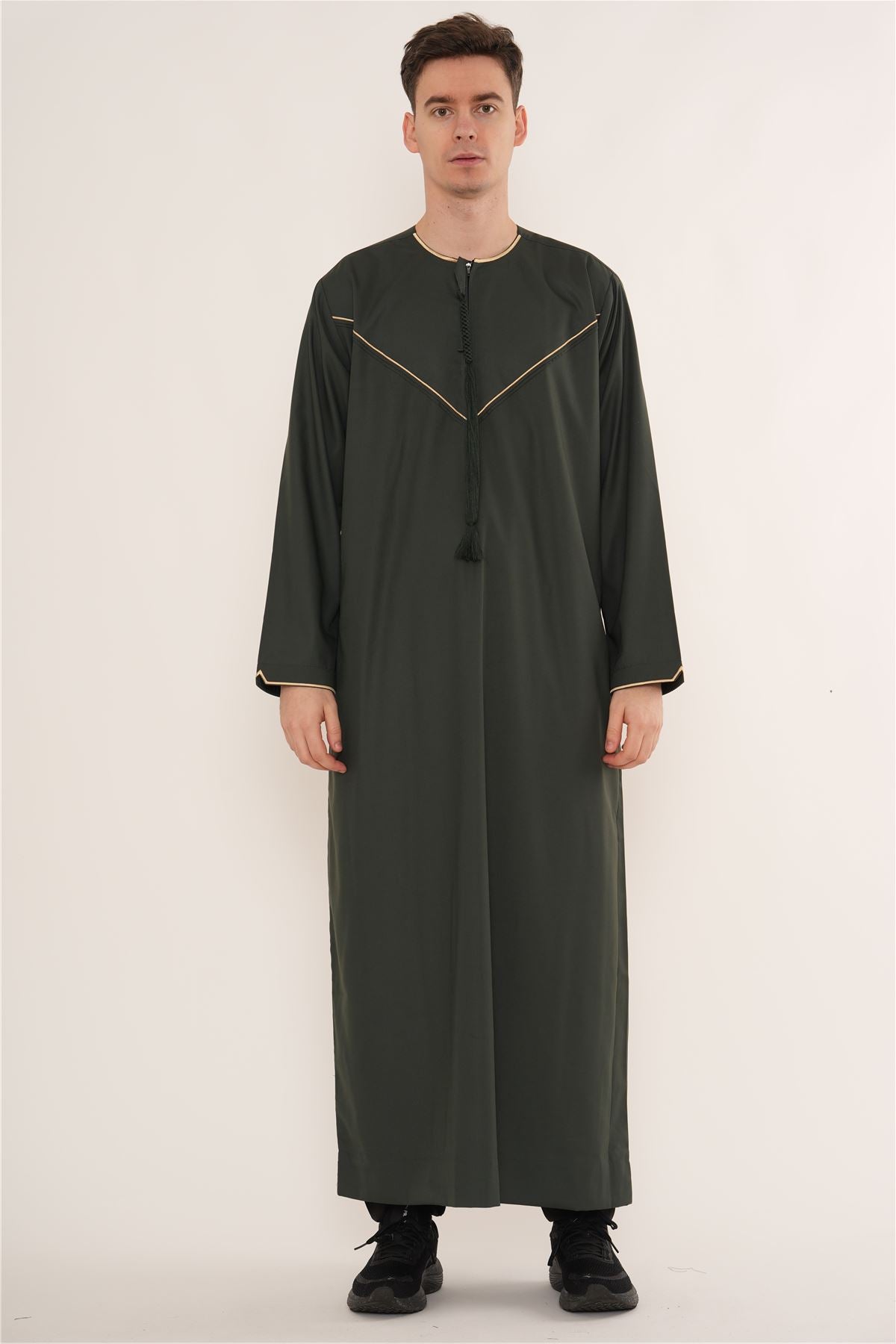 TT-007 - Men's Emirati Omani Gold Embroidery Thobe