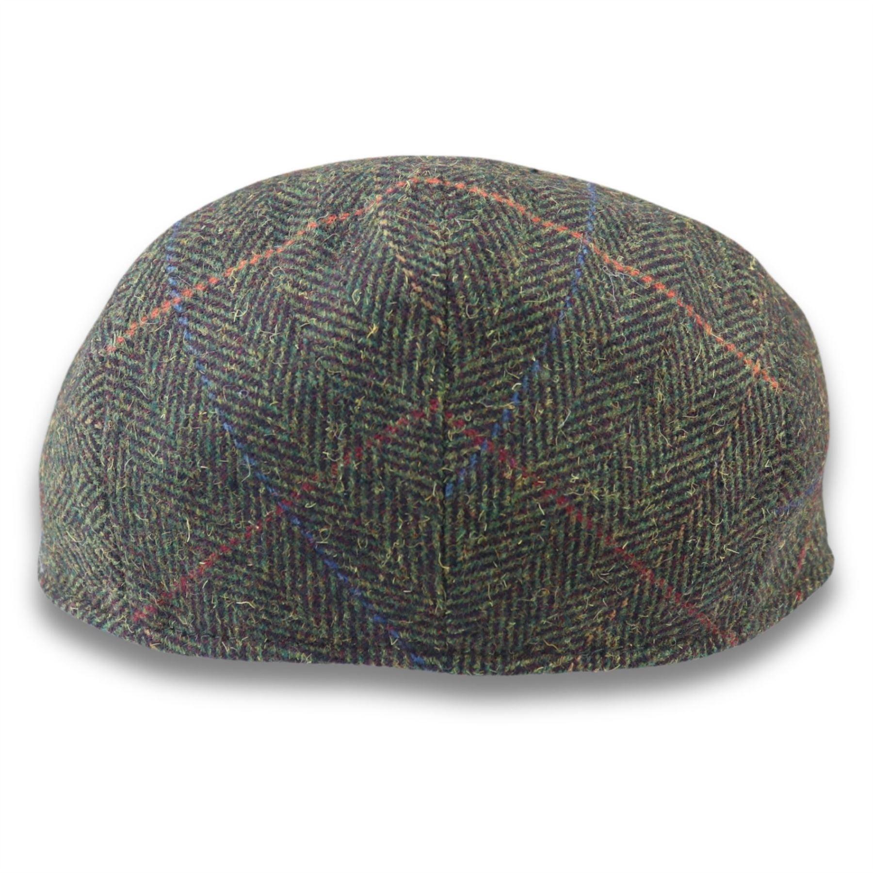 Men's Flat Cap Wool Blend Tweed Herringbone Check Gatsby Ivy Del Boy Newsboy Hat - Knighthood Store