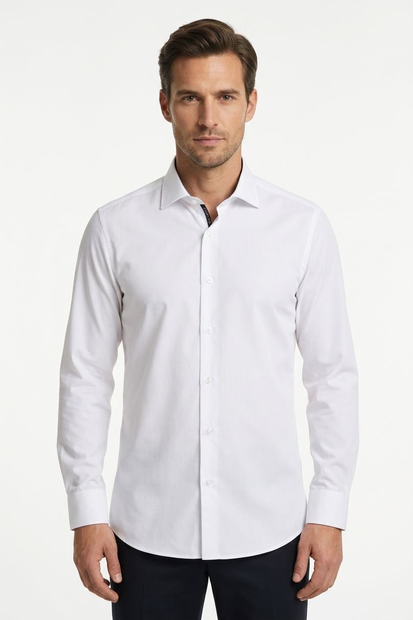 Men's Slim Fit Long Sleeve Button-Down Dress Shirt