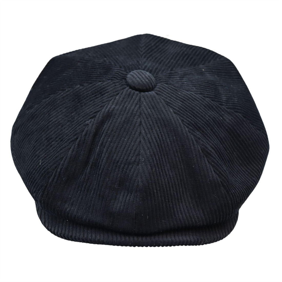Mens 8 Panel Razor Baker Boy Hat Corduroy Blinders Newsboy Flat Caps Black Classic - Knighthood Store