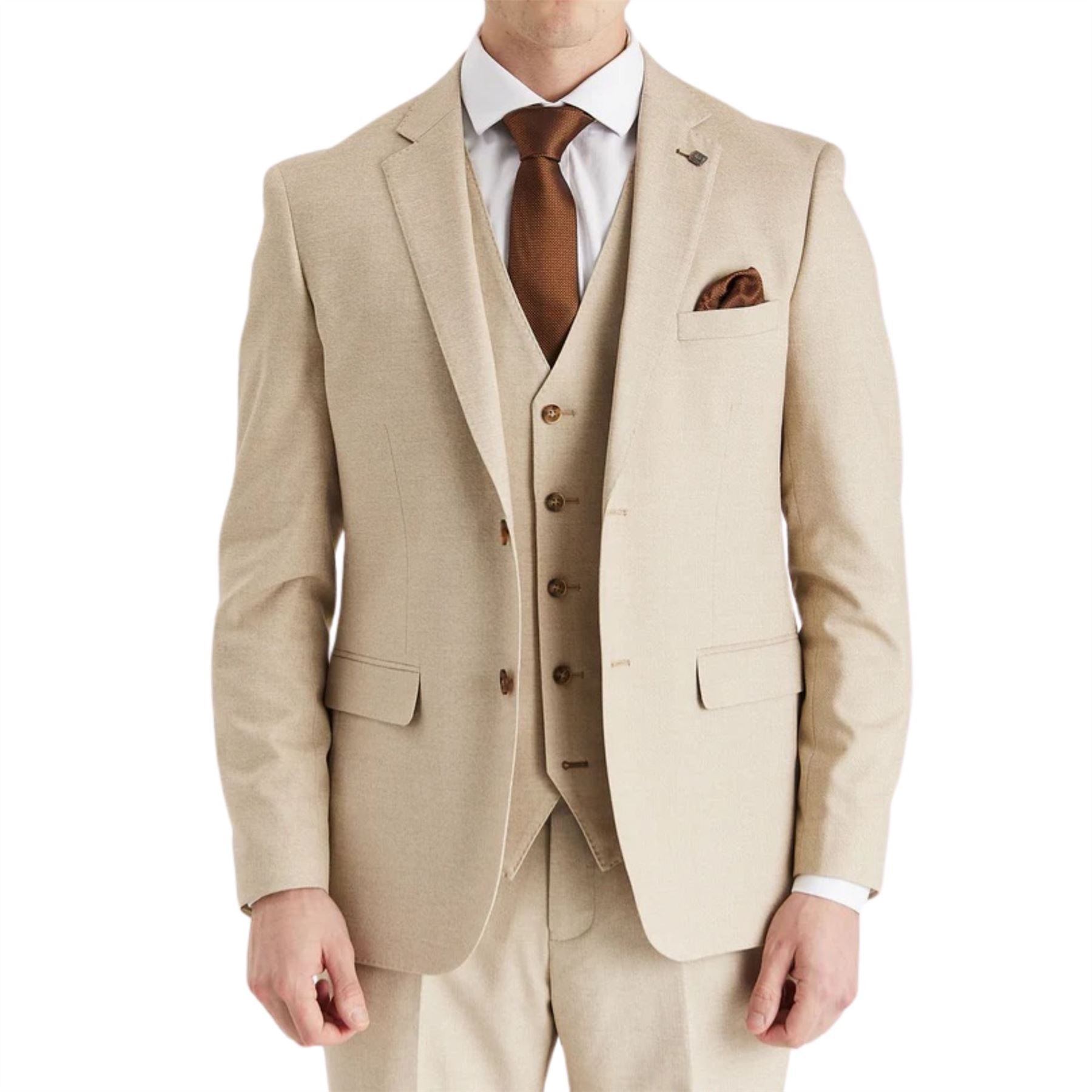 Belmont - Men's Beige Tailored Fit Blazer