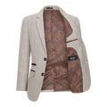 Boys Check Tweed Beige Brown 3 Piece Suit Wedding Vintage Retro Classic - Knighthood Store