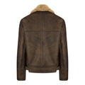 Ladies Winter 100% Real Sheepskin Leather Camel Brown Ginger Aviator Jacket - Knighthood Store