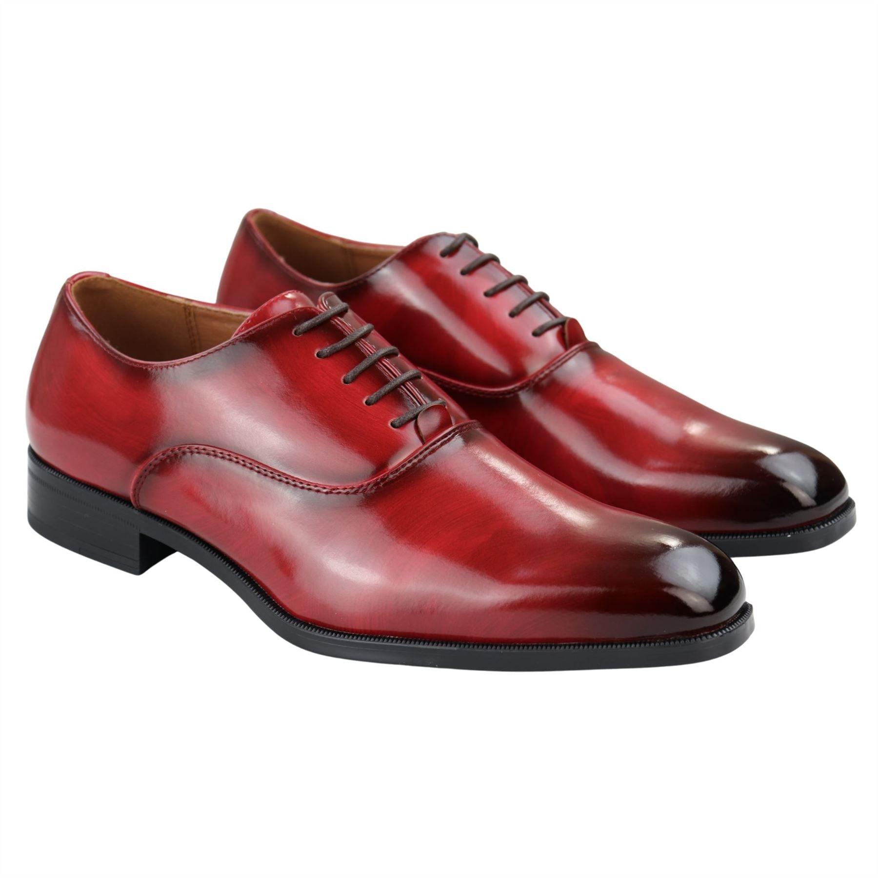 Mens Smart Formal Patent Oxford Shoes Shiny Laced Classic Round Toe Dress - Knighthood Store