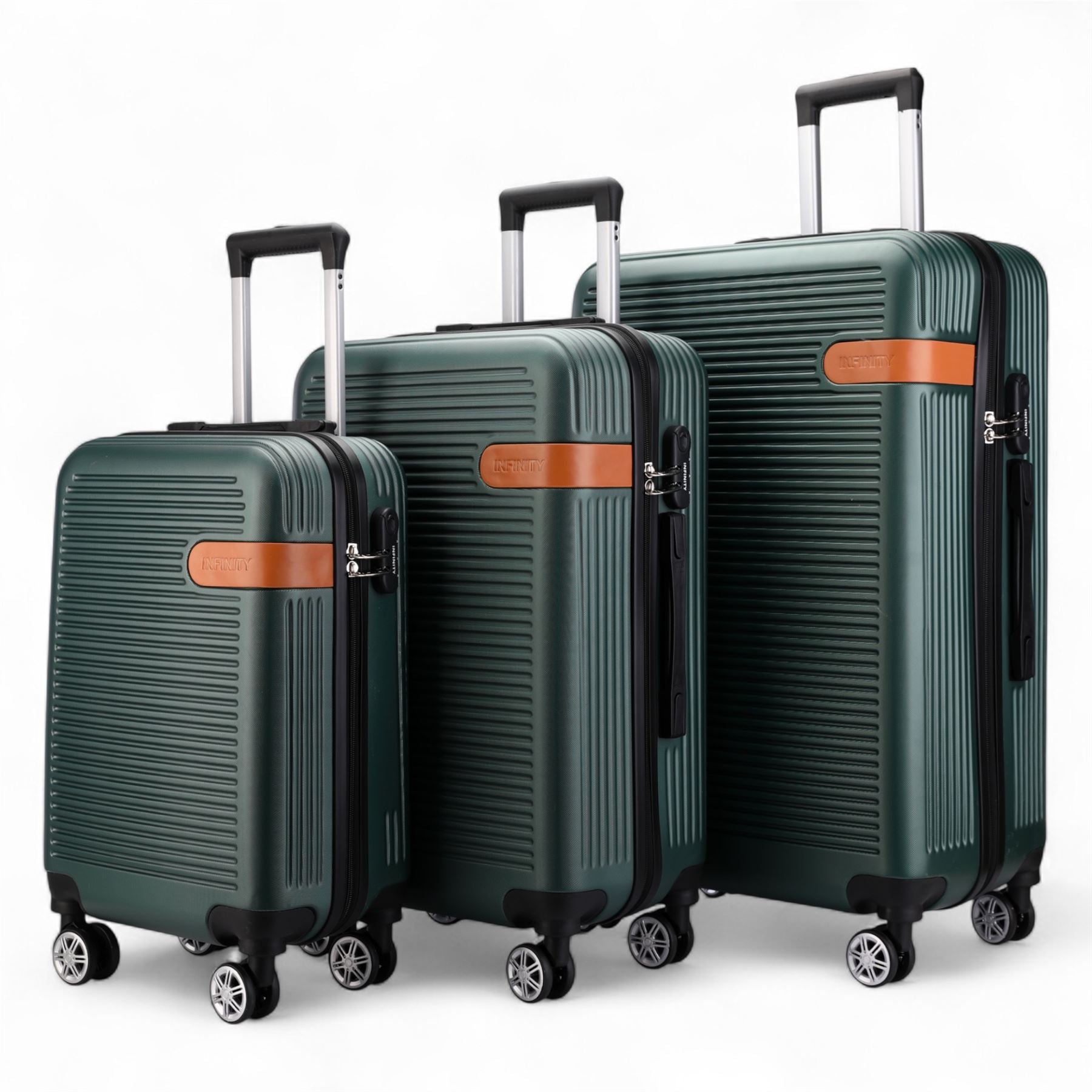 Hard Shell Classic 4-Wheel Luggage Suitcase Set
