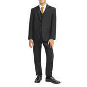 Boys Suit Black 3 Piece Tailored Fit Classic Formal Outfit