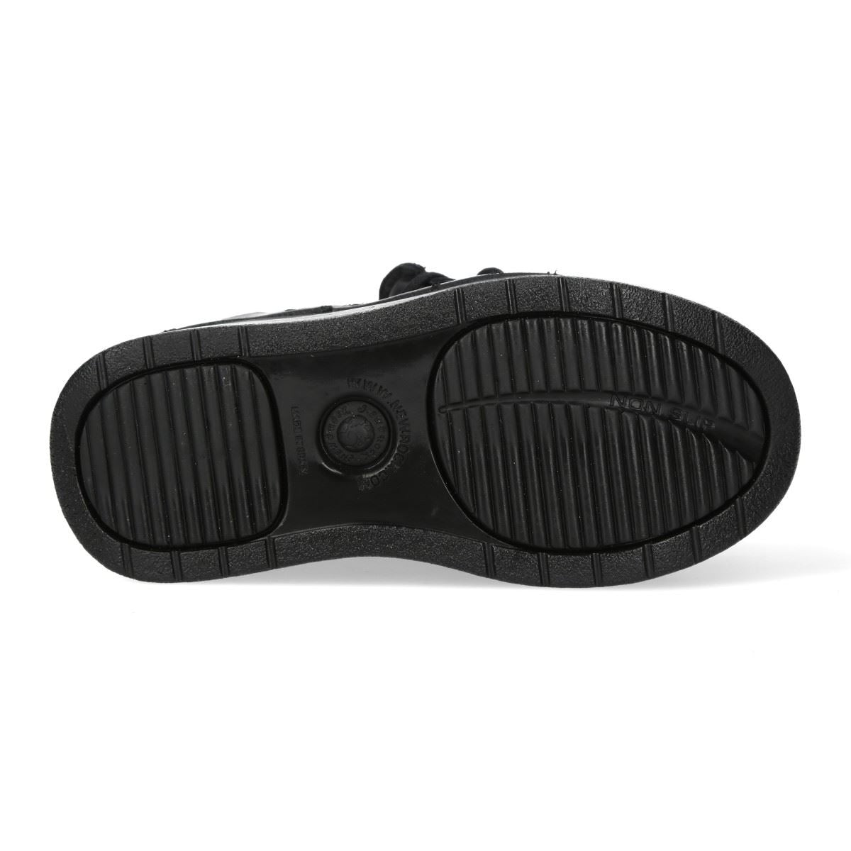 New Rock M-120N-C96 Black Leather Platform Ankle Boots