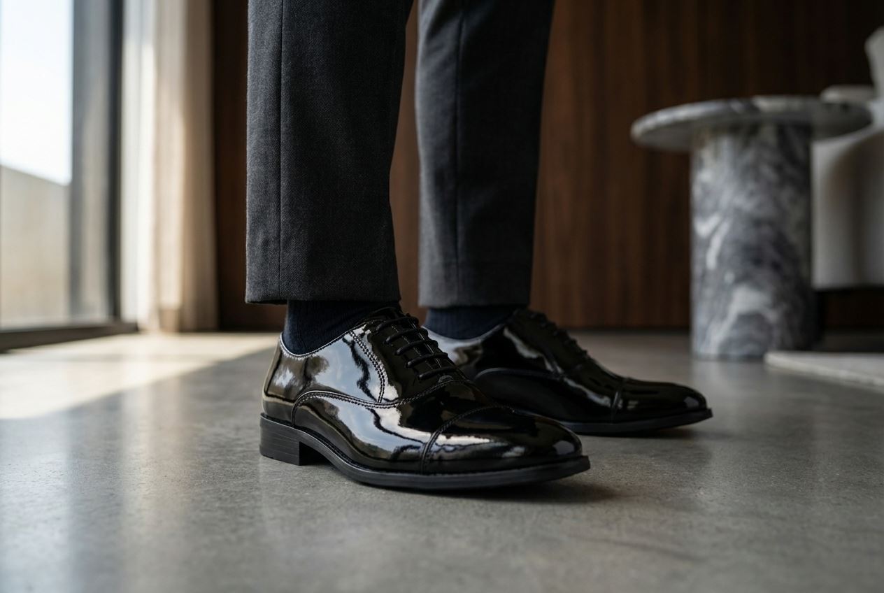 Men’s Classic Cap-Toe Oxford Lace-Up Formal Shoes