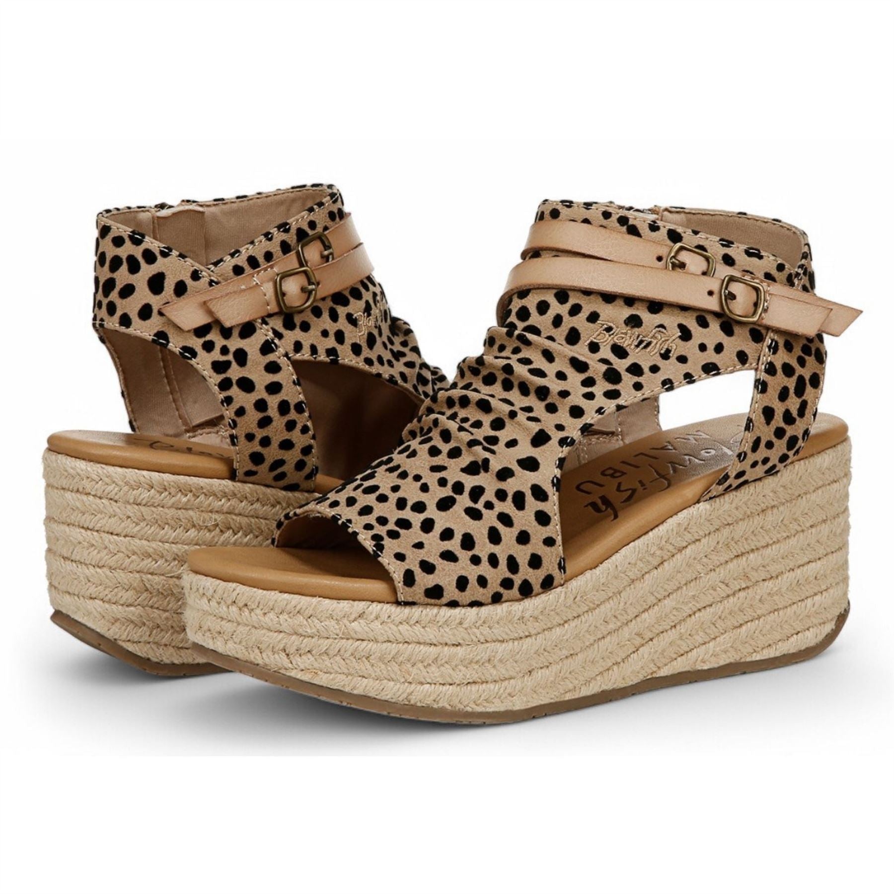 Lacey C Rope - Women's Brown Platform Wedge Sandals