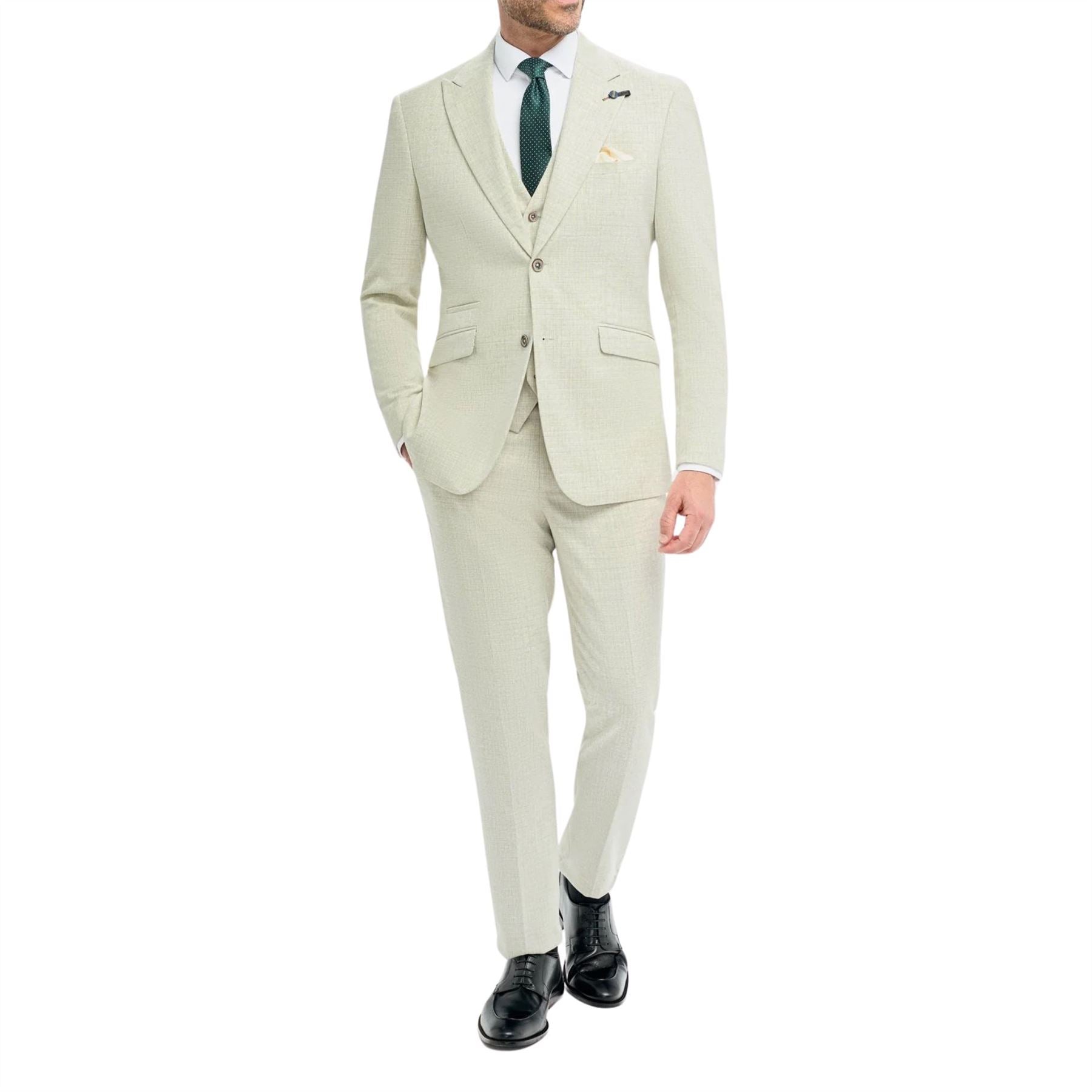 Men's Suit 3 Piece Sage Green Tailored Fit Wedding Prom Classic
