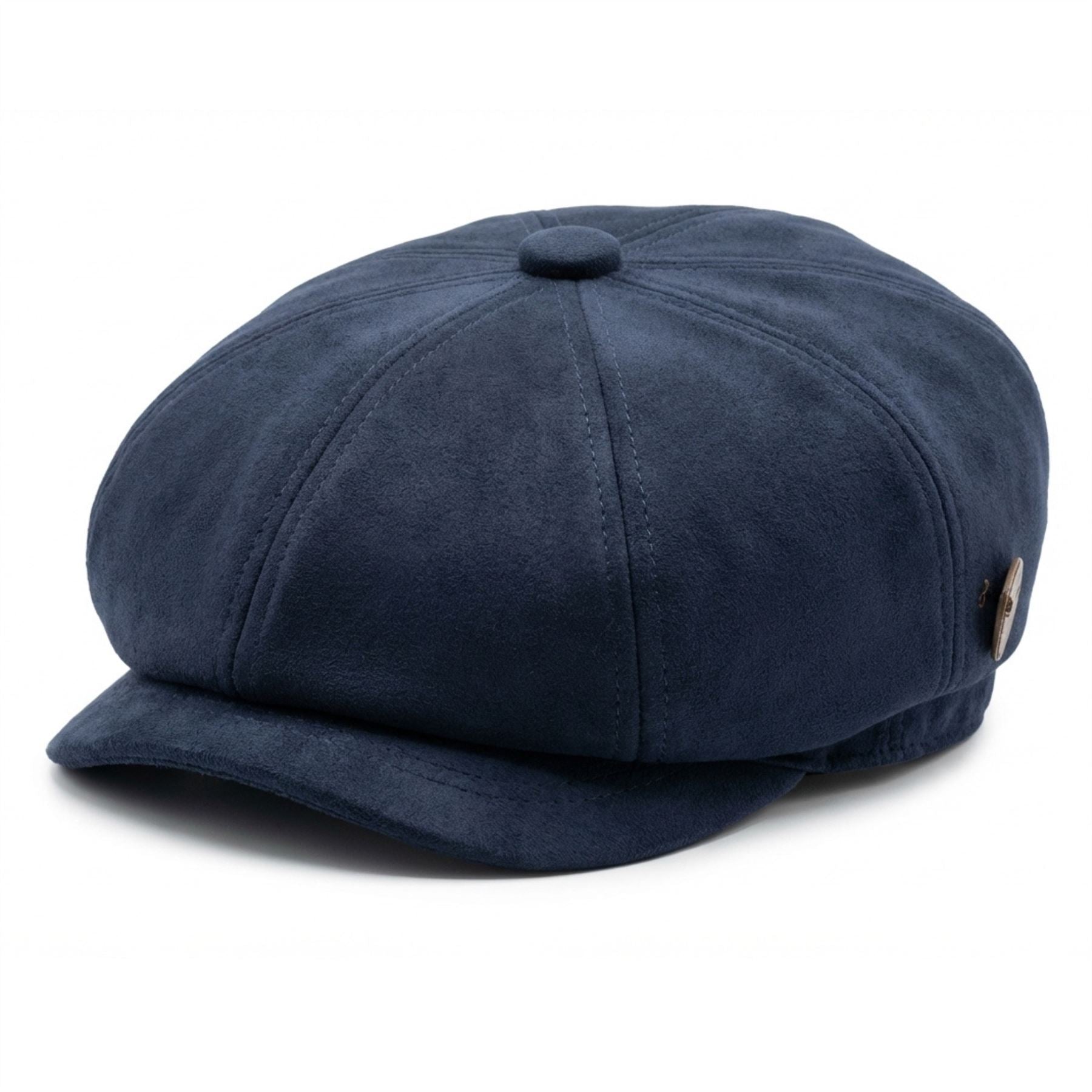Men's Suede Vintage 8-Panel Classic Gatsby Baker Boy Hat