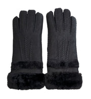 Women’s Plush Cuff Suede Leather Gloves