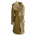 Womens Luxury Toscana 3/4 Coat Real Sheepskin Beaver Shearling Suede Jacket - Knighthood Store