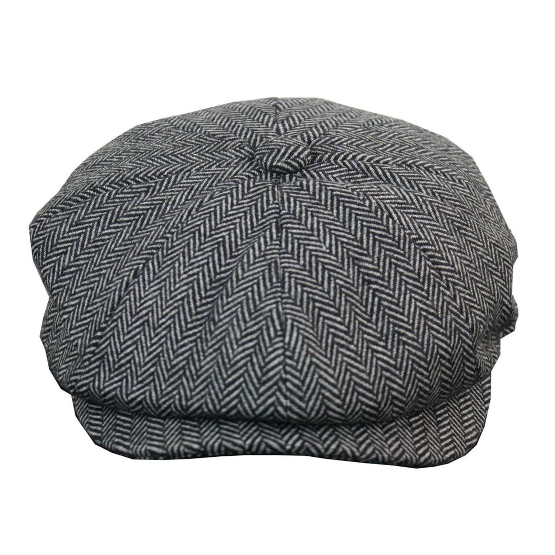 Boys Herringbone Newsboy Hat Flat Cap