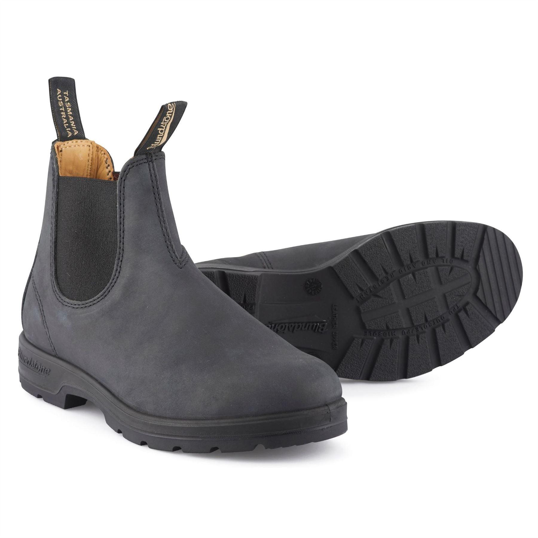 Blundstone 587 Rustic Black Leather Chelsea Ankle Classic Boots - Knighthood Store