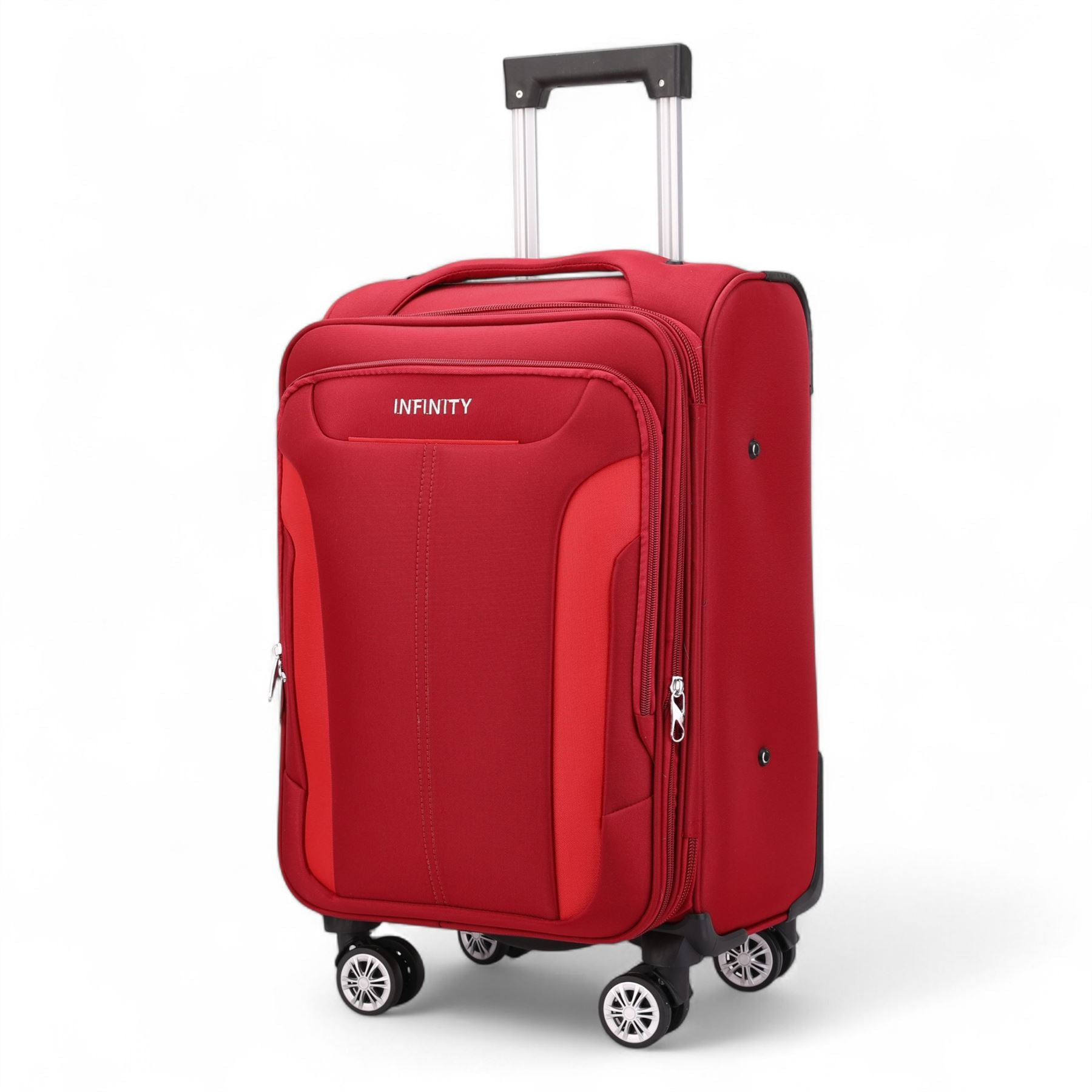 Lightweight Expandable Luggage Softshell 8 Weel Suitcase Set