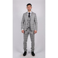 Mens Grey Check Black Tweed 3 Piece Suit Vintage Classic 1920s Wedding - Knighthood Store