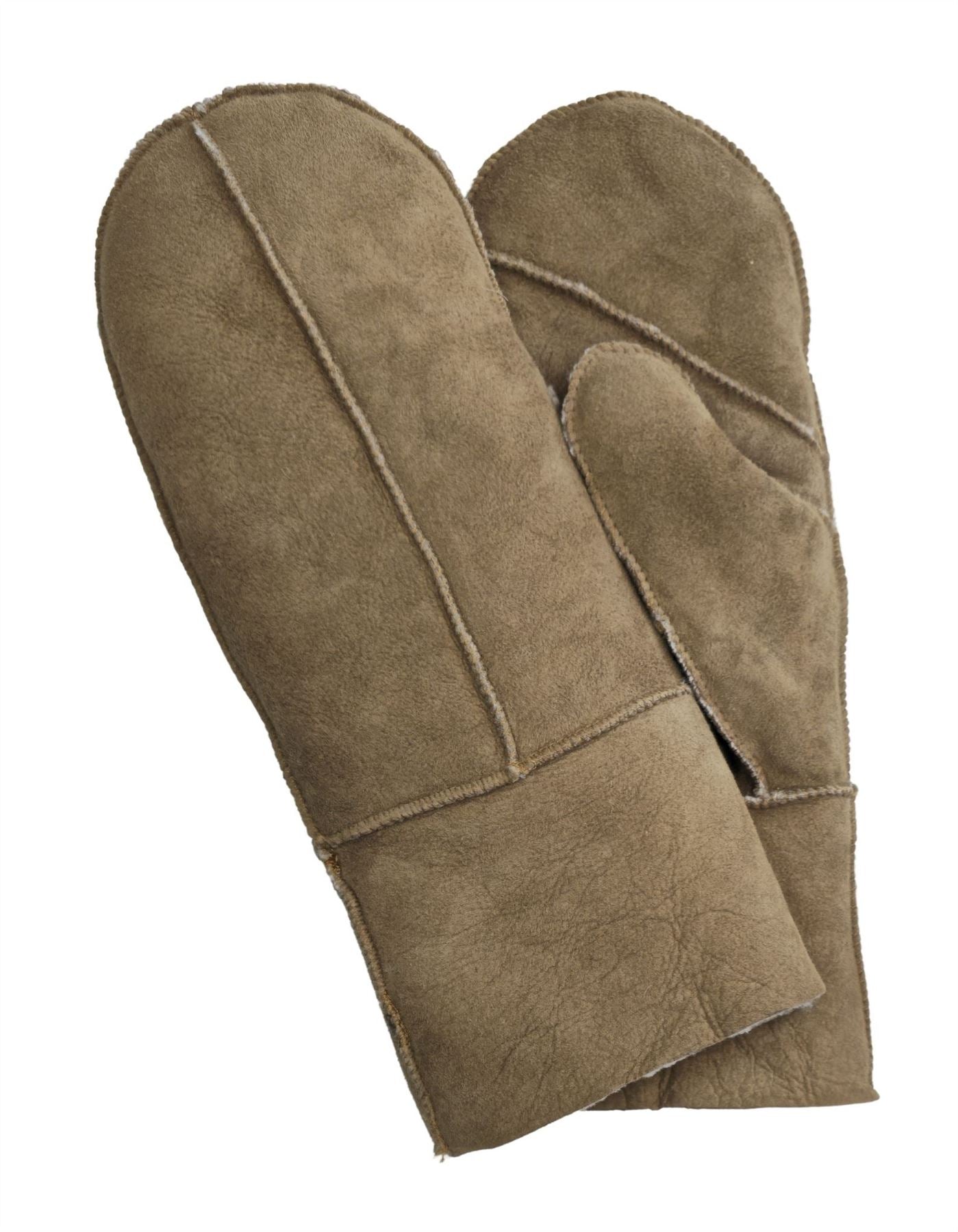 Women’s Premium Suede Leather Shearling Wool Lining Gloves