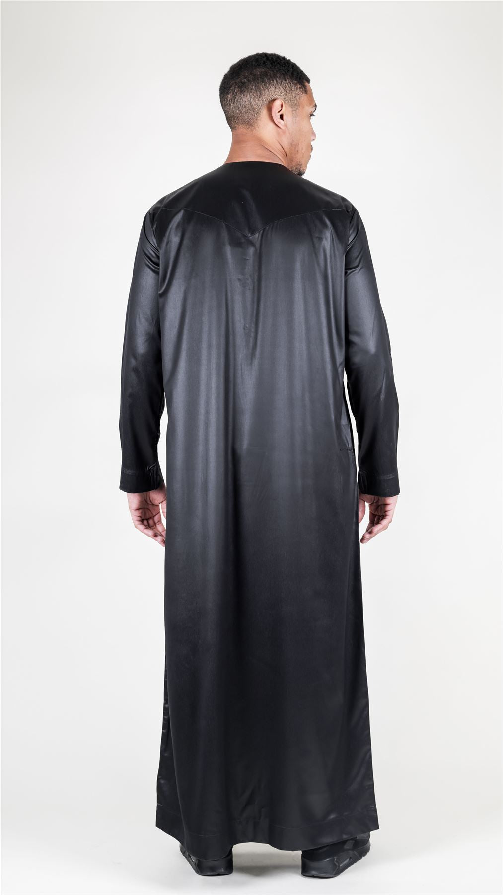 Men's Thobe Jubba Islamic Clothing Muslim Kaftan Emirati Omani Satin Robe