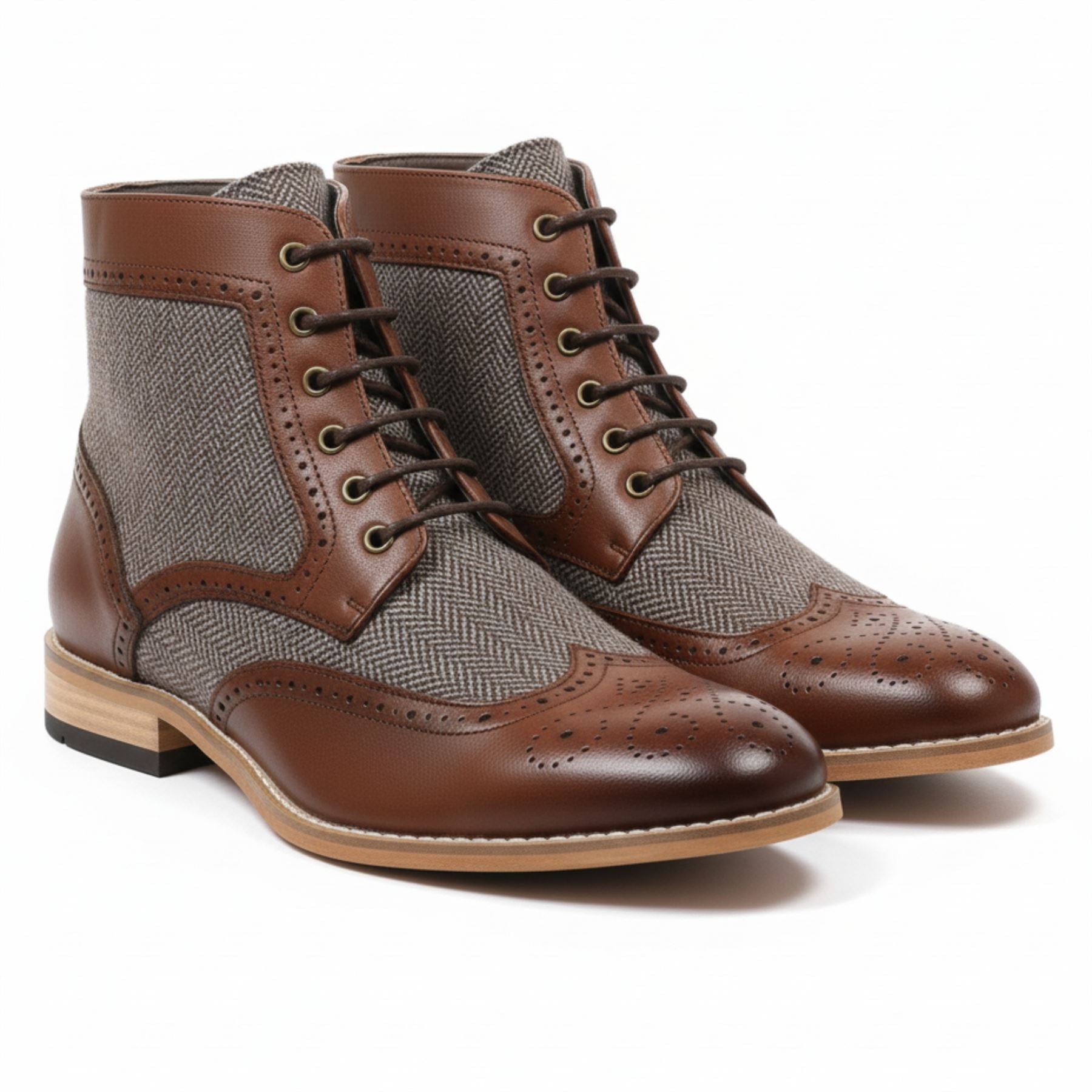 Men’s Wingtip Brogue Ankle Boots