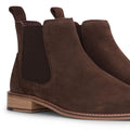 Men's Brown Suede Leather Slip On Chelsea Ankle Boots - Knighthood Store