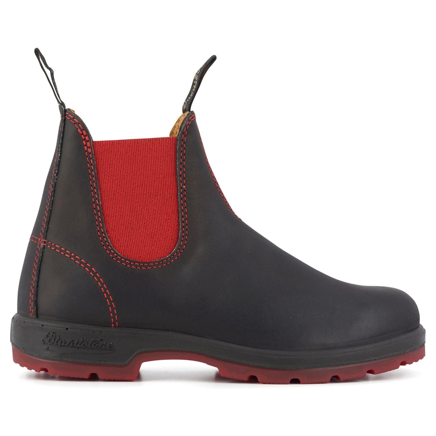 Blundstone 1316 Black Red Leather Chelsea Boots - Knighthood Store