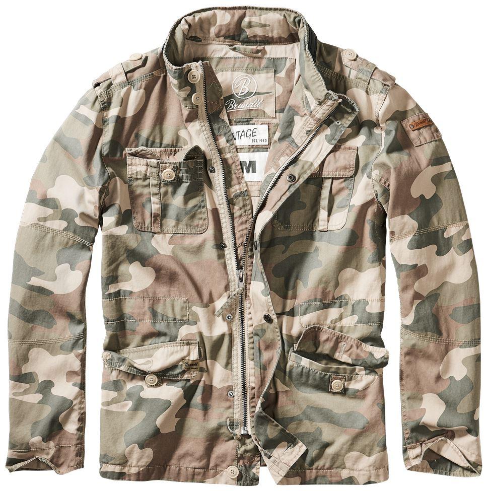 Brandit Vintage Mens Military M65 Short Army Combat Light Field Jacket Parka - Knighthood Store